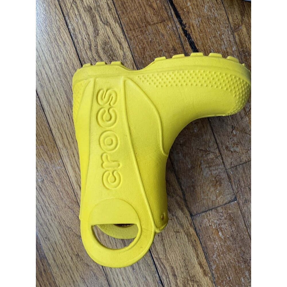 Crocs Handle It Rain Boots Kids Size C7 Yellow Waterproof Pull On 12803 Unisex - Picture 6 of 6